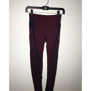 Abercrombie Maroon Athletic Leggings